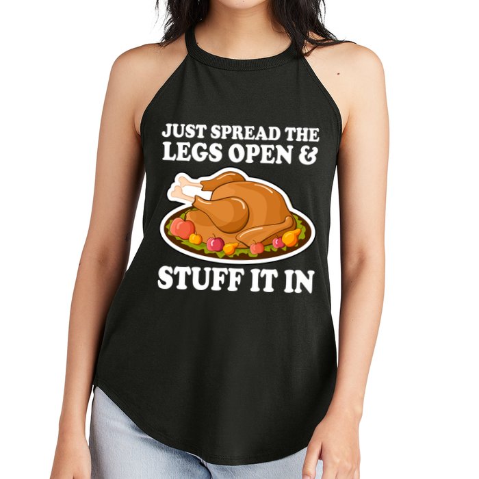 Just Spread The Legs Open & Stuff It In Women's Perfect Tri Rocker Tank