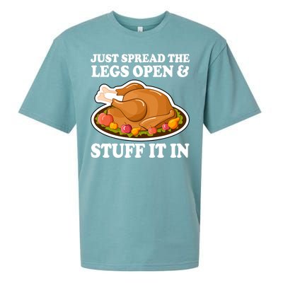 Just Spread The Legs Open & Stuff It In Sueded Cloud Jersey T-Shirt