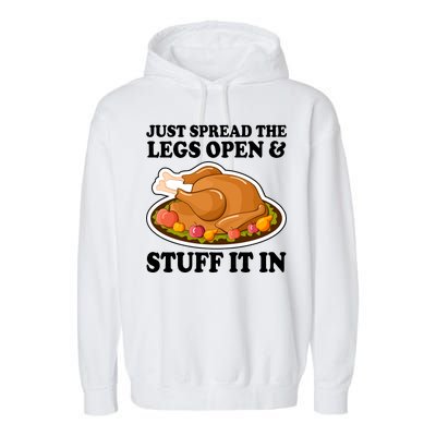 Just Spread The Legs Open & Stuff It In Garment-Dyed Fleece Hoodie