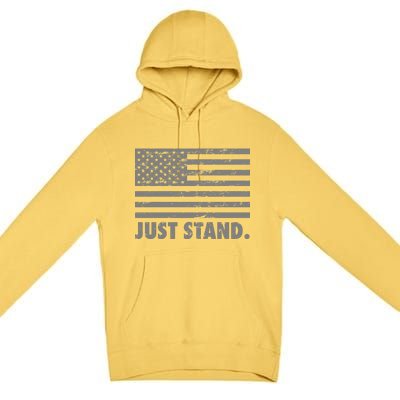 Just Stand Grey Style Flag Premium Pullover Hoodie