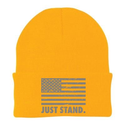 Just Stand Grey Style Flag Knit Cap Winter Beanie