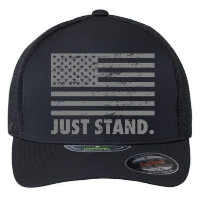 Just Stand Grey Style Flag Flexfit Unipanel Trucker Cap