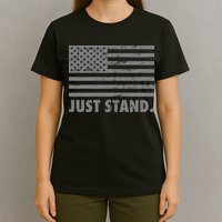 Just Stand Grey Style Flag T-Shirt