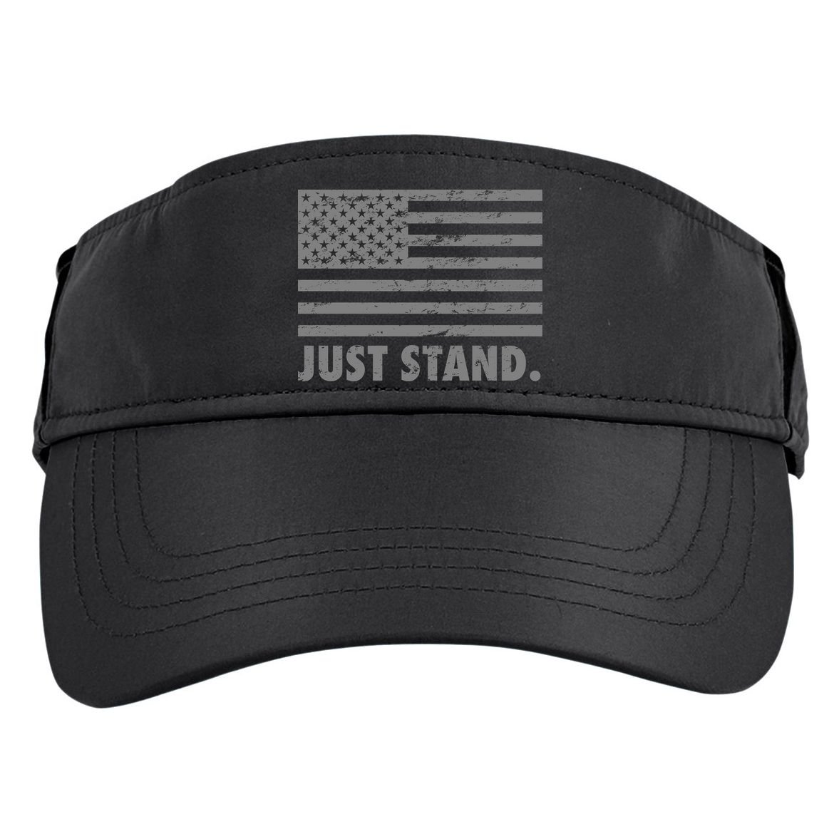 Just Stand Grey Style Flag Adult Drive Performance Visor