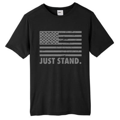 Just Stand Grey Style Flag Tall Fusion ChromaSoft Performance T-Shirt