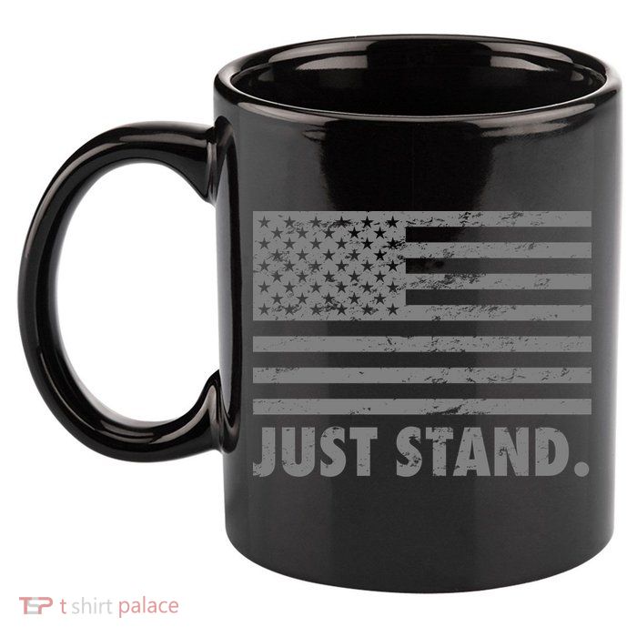 Just Stand Grey Style Flag 11oz C Handle Ceramic Mug