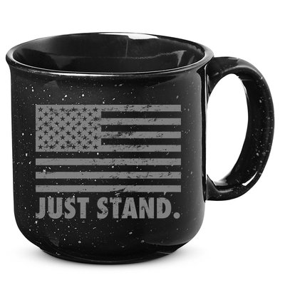 Just Stand Grey Style Flag 15oz Campfire Ceramic Mug