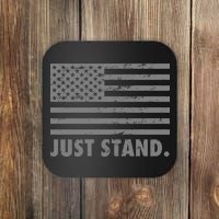 Just Stand Grey Style Flag Coaster