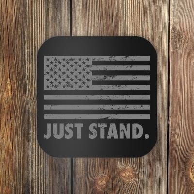 Just Stand Grey Style Flag Coaster