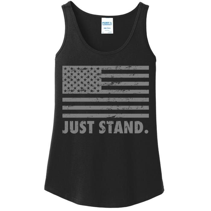 Just Stand Grey Style Flag Ladies Essential Tank