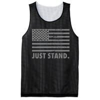 Just Stand Grey Style Flag Mesh Reversible Basketball Jersey Tank