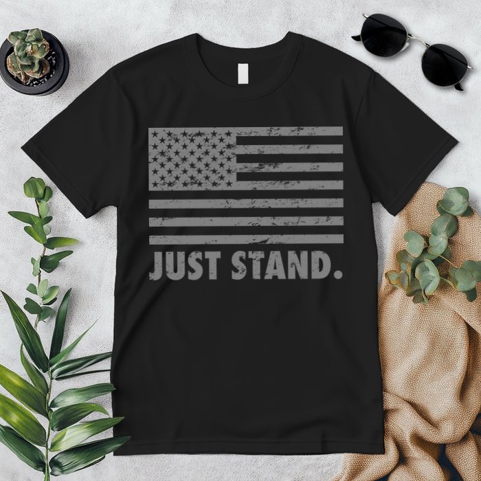 Just Stand Grey Style Flag Premium T-Shirt