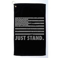 Just Stand Grey Style Flag Golf Towel