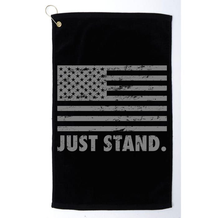 Just Stand Grey Style Flag Golf Towel