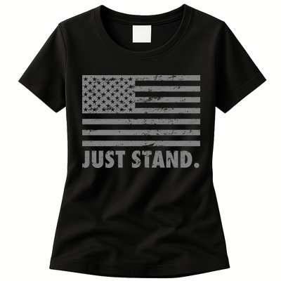 Just Stand Grey Style Flag Womens T-Shirt