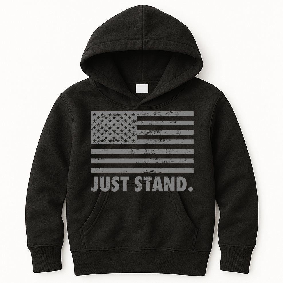 Just Stand Grey Style Flag Kids Hoodie