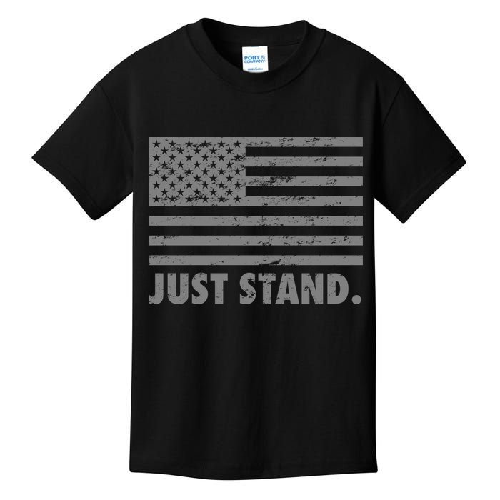 Just Stand Grey Style Flag Kids T-Shirt