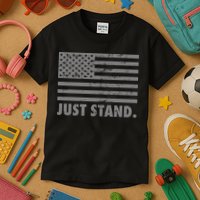 Just Stand Grey Style Flag Kids T-Shirt