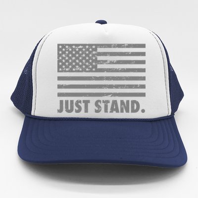 Just Stand Grey Style Flag Trucker Hat