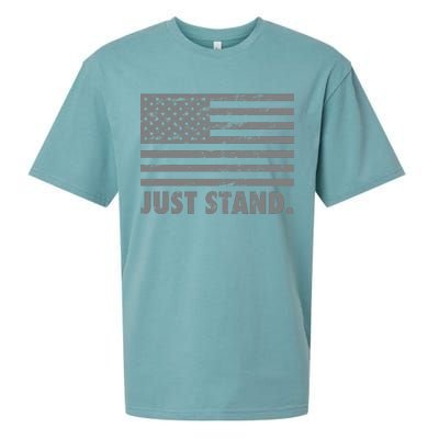 Just Stand Grey Style Flag Sueded Cloud Jersey T-Shirt