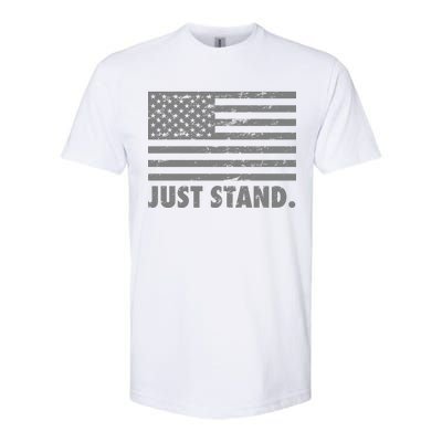 Just Stand Grey Style Flag Softstyle CVC T-Shirt