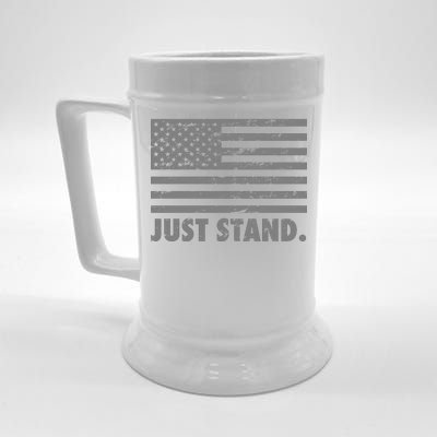 Just Stand Grey Style Flag Beer Stein