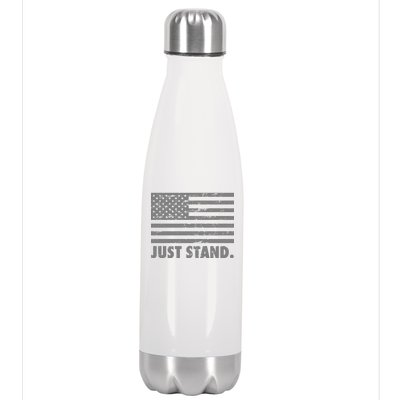 Just Stand Grey Style Flag Stainless Steel Insulated Water Bottle