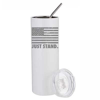 Just Stand Grey Style Flag Stainless Steel Tumbler