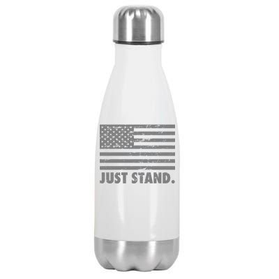 Just Stand Grey Style Flag Stainless Steel Insulated Water Bottle