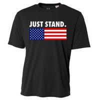 Just Stand Striped American Flag Cooling Performance Crew T-Shirt