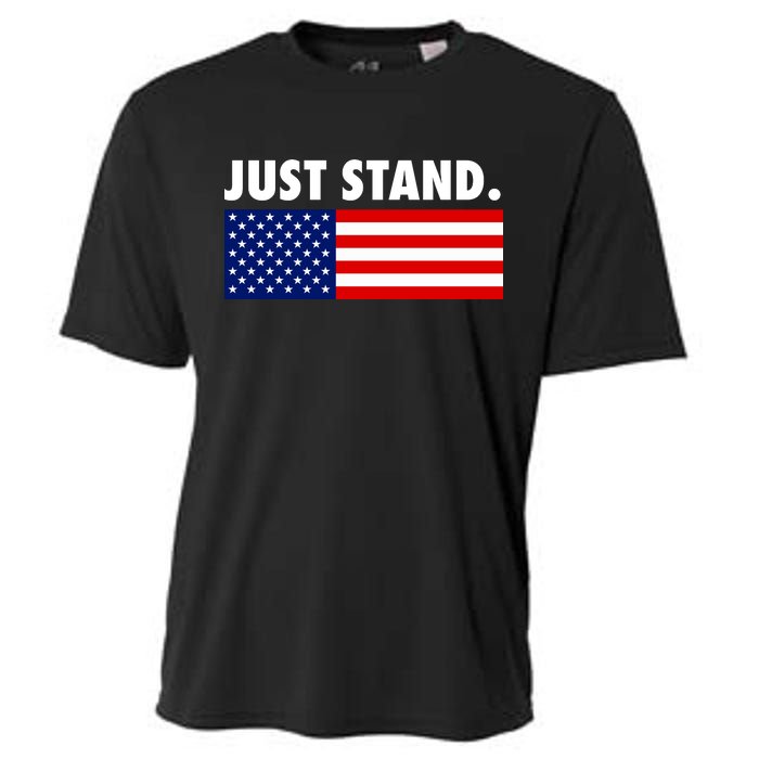 Just Stand Striped American Flag Cooling Performance Crew T-Shirt