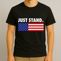 Just Stand Striped American Flag T-Shirt
