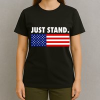 Just Stand Striped American Flag T-Shirt