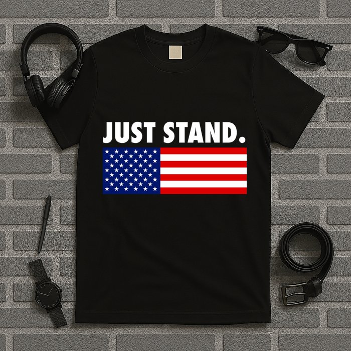 Just Stand Striped American Flag T-Shirt