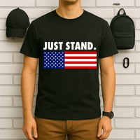 Just Stand Striped American Flag T-Shirt