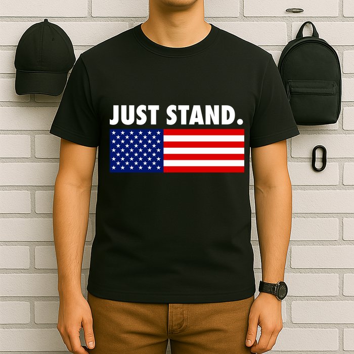 Just Stand Striped American Flag T-Shirt