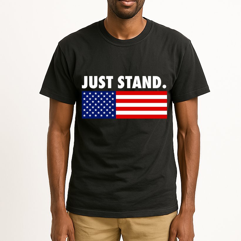 Just Stand Striped American Flag Tall T-Shirt