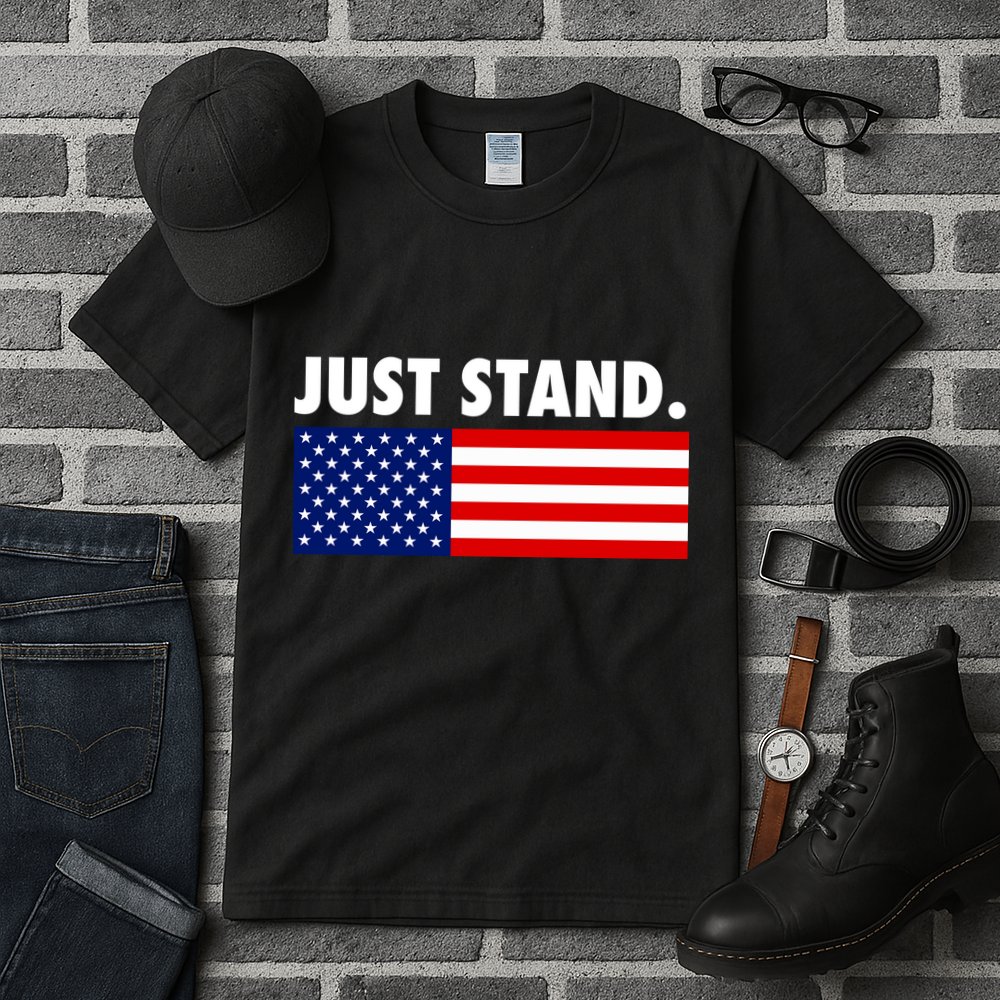 Just Stand Striped American Flag Tall T-Shirt