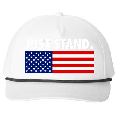 Just Stand Striped American Flag Snapback Five-Panel Rope Hat