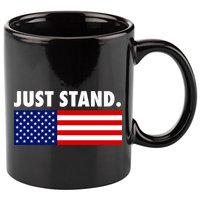 Just Stand Striped American Flag 11oz C Handle Ceramic Mug