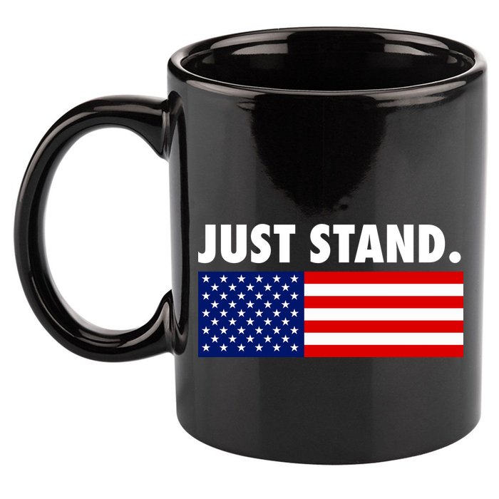 Just Stand Striped American Flag 11oz C Handle Ceramic Mug