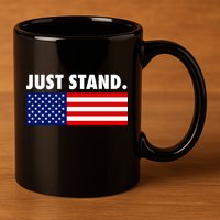 Just Stand Striped American Flag 11oz C Handle Ceramic Mug