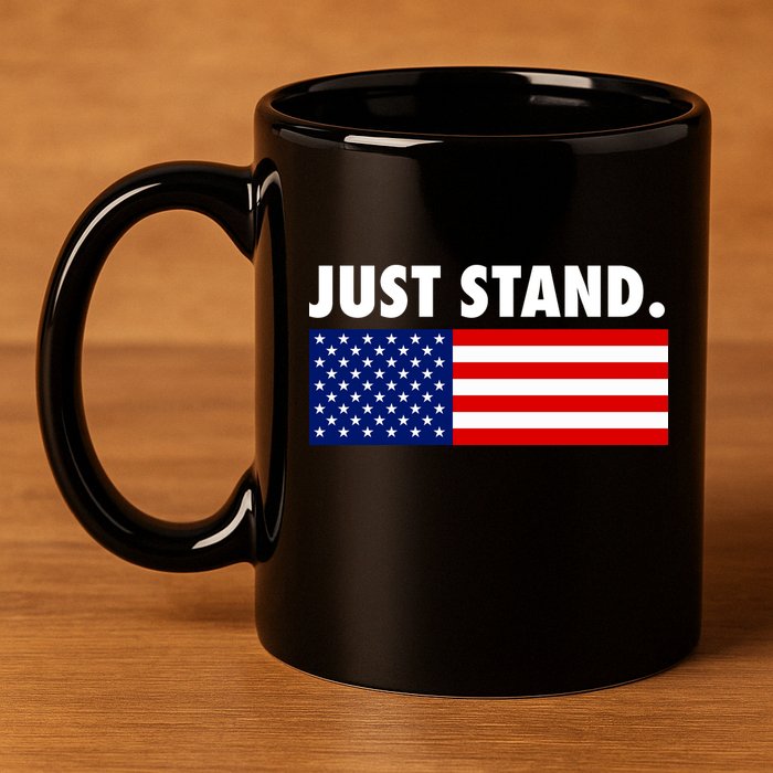 Just Stand Striped American Flag 11oz C Handle Ceramic Mug