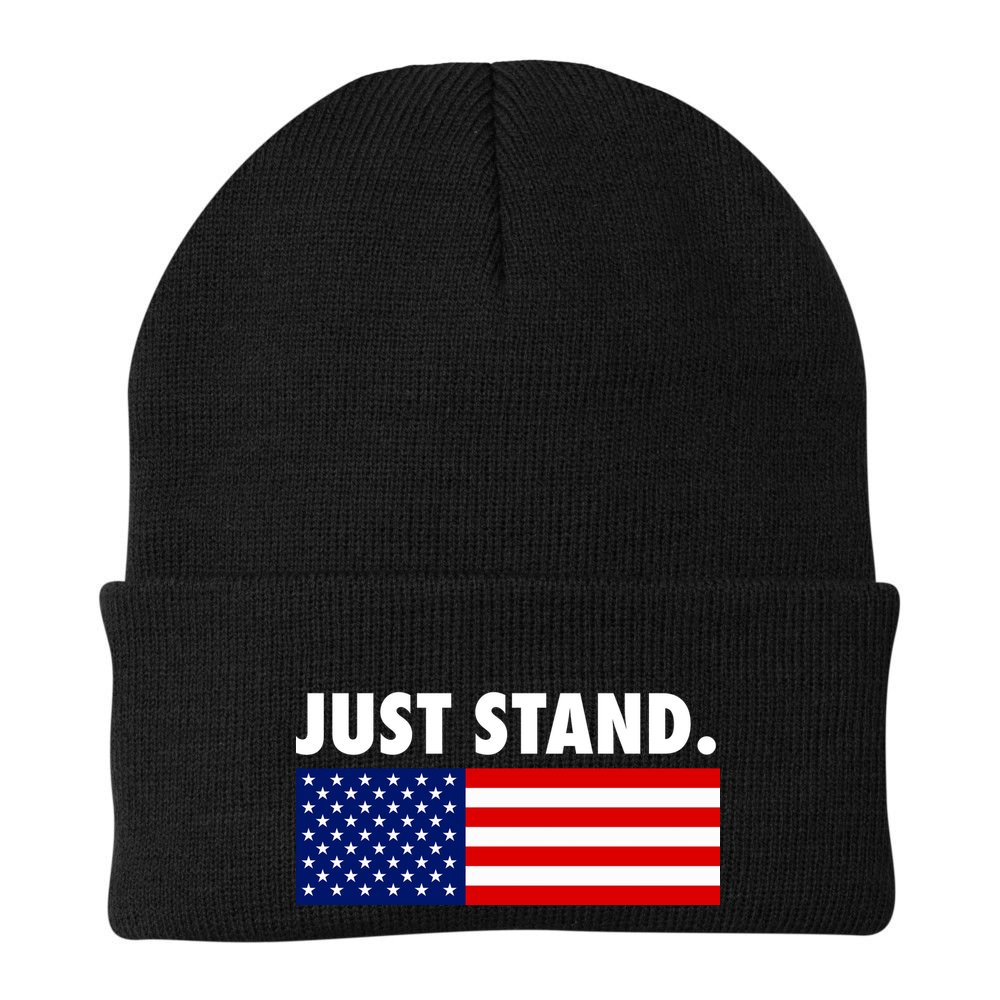 Just Stand Striped American Flag Beanie