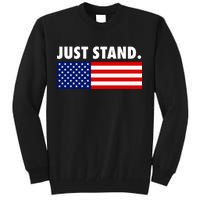 Just Stand Striped American Flag Tall Sweatshirt