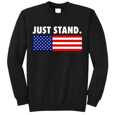 Just Stand Striped American Flag Tall Sweatshirt