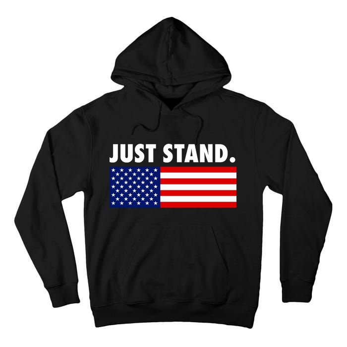 Just Stand Striped American Flag Tall Hoodie