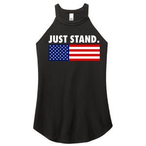 Just Stand Striped American Flag Women’s Perfect Tri Rocker Tank