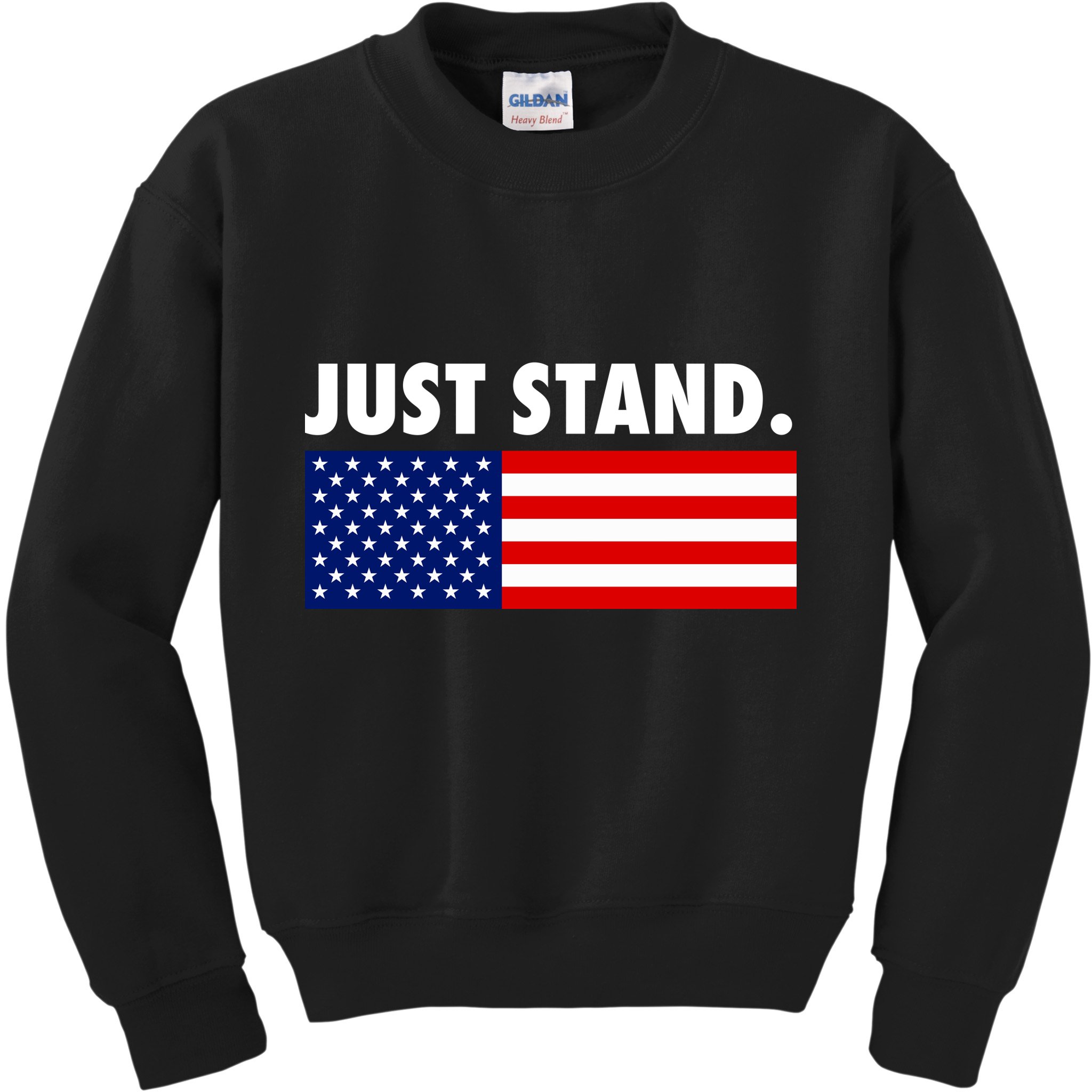 Just Stand Striped American Flag Kids Sweatshirt