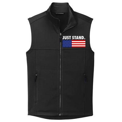 Just Stand Striped American Flag Collective Smooth Fleece Vest